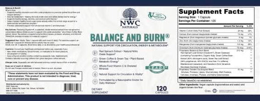 Balance and Burn® - 120 count with Nitric Oxide