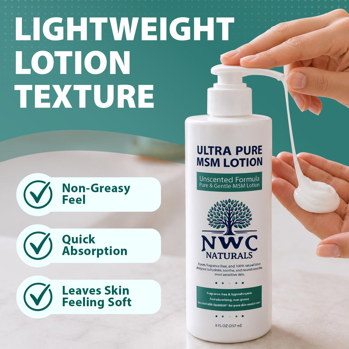Ultra Pure MSM Lotion 8oz- UNSCENTED