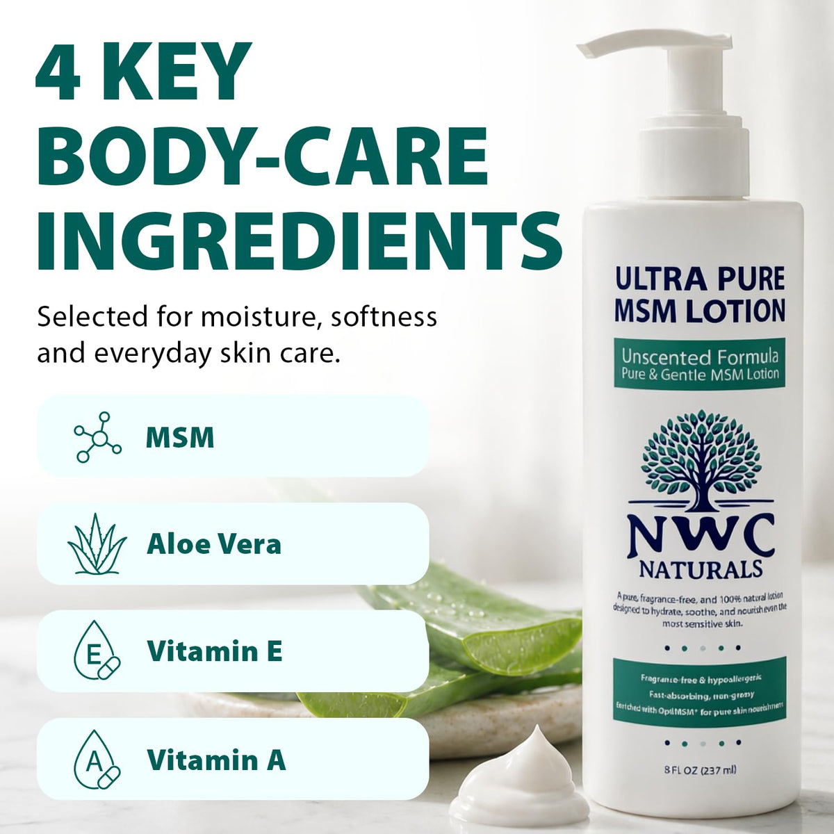 Ultra Pure MSM Lotion 8oz- UNSCENTED