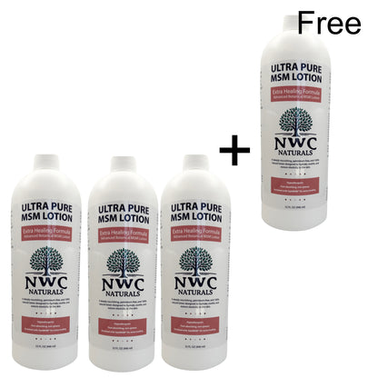 Extra Healing MSM Lotion - 32 oz  Buy 3 Get 1 Free!