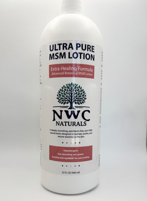Extra Healing MSM Lotion - 32 oz  Slight Tea Tree Scent
