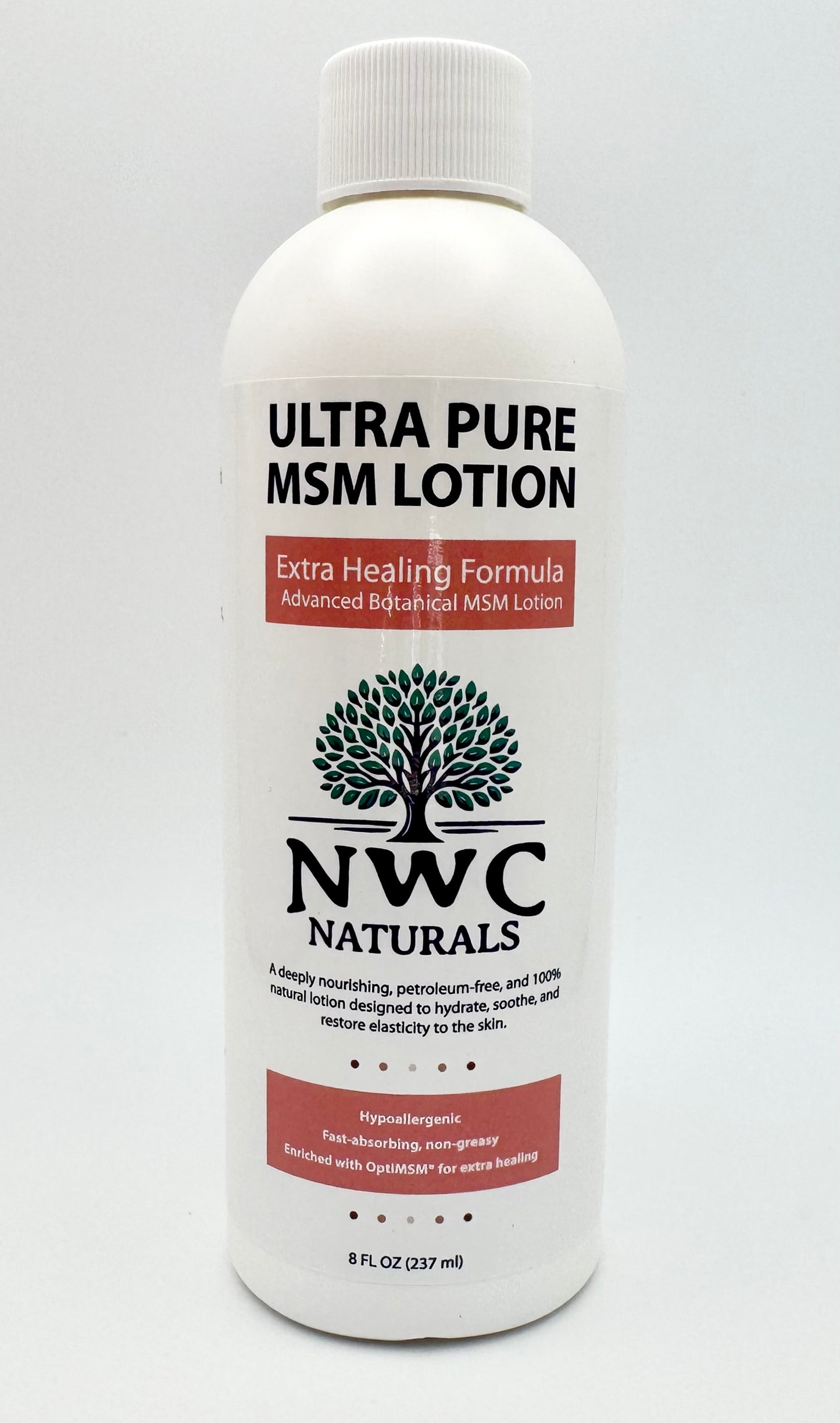 Extra Healing MSM Lotion - 8 oz  Slight Tea Tree Scent