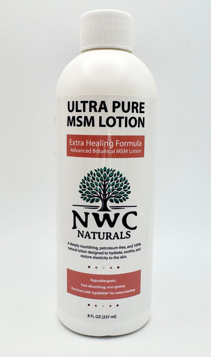 Extra Healing MSM Lotion - 8 oz  Slight Tea Tree Scent