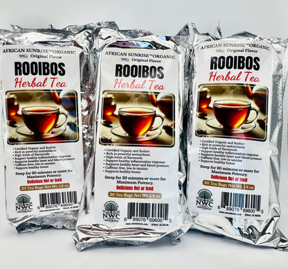 African Sunrise™ Rooibos Tea - 6 Pouch Value Pack-120 bags