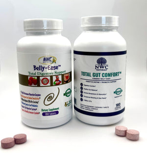 Belly-Ease™ Chewable Enzymes, Pre-biotics & Probiotics-NOW: Total-Gut Comfort