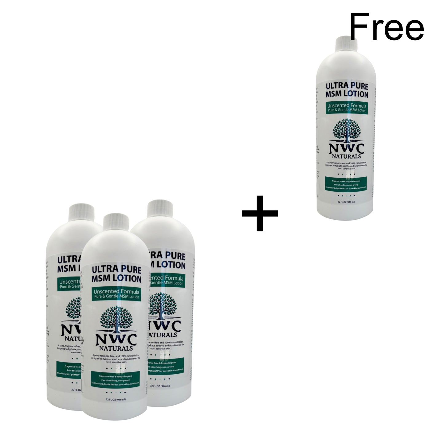 Ultra-Pure MSM™ Unscented Lotion - 32 oz Buy 3 Get 1 Free!
