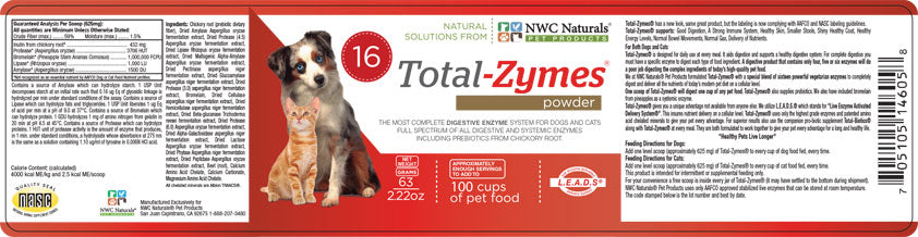 Total-Zymes® for Pets-63 gram - Digestive Enzyme supplement for Pets — Supplement Facts